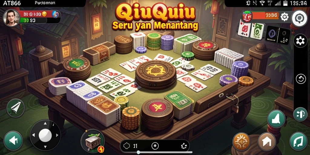 Tampilan gameplay QiuQiu yang seru dan interaktif.