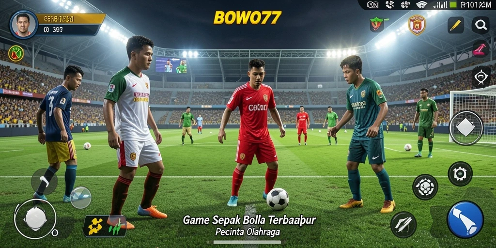 Tampilan gameplay sepak bola yang menarik di BOWO77.