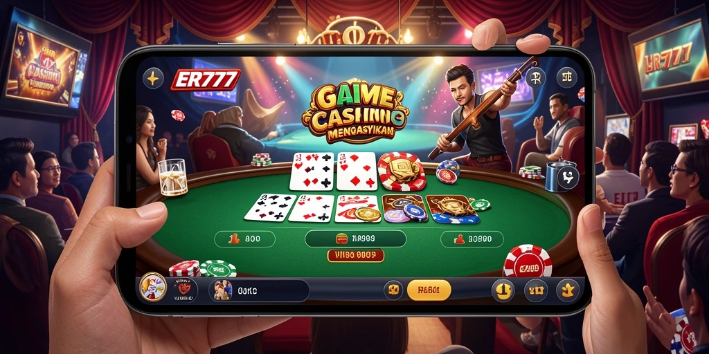 Tampilan gameplay Live Casino yang menarik dan interaktif di ER777.