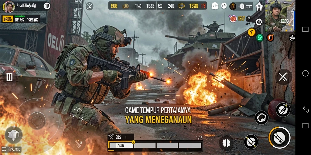 Tampilan gameplay F08 dengan aksi TPS yang mendebarkan.