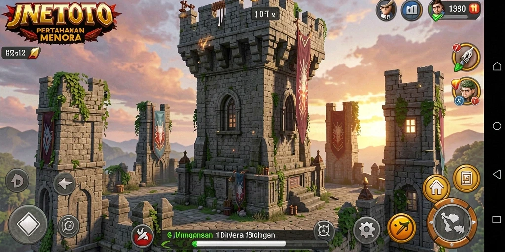 Screenshot utama JNETOTO menampilkan aksi seru dalam gameplay Tower Defense.