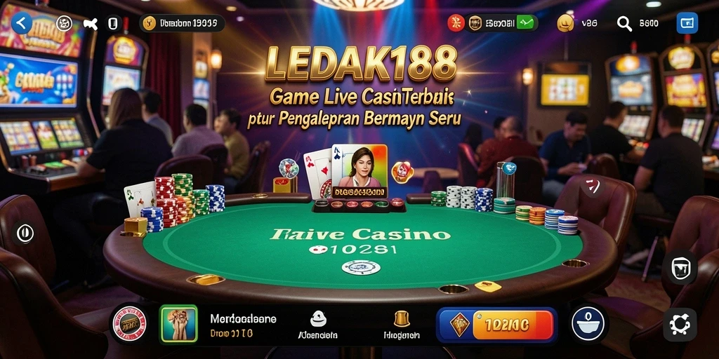 Tampilan gameplay Live Casino yang menarik dari LEDAK188.