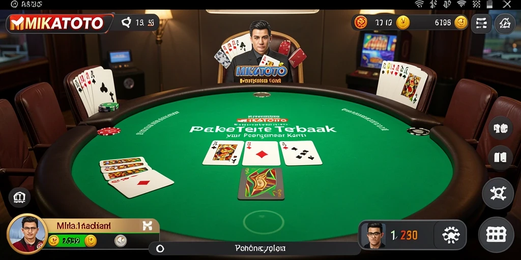 Tampilan gameplay Poker yang mendebarkan dan menarik dalam MIKATOTO.