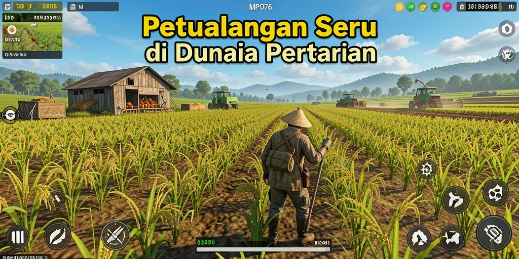 Tampilan gameplay MPO76 dengan aktivitas pertanian yang menyenangkan.