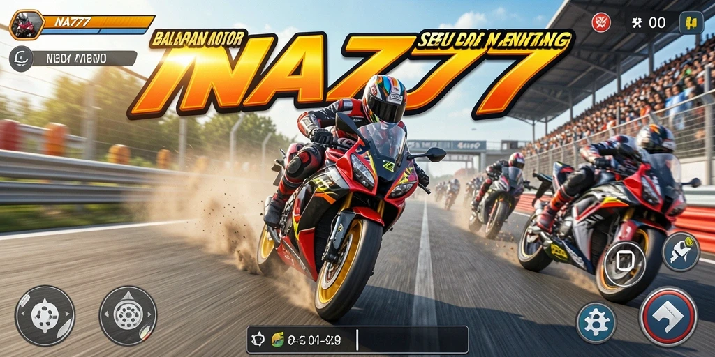 Tampilan gameplay NA777 yang mengesankan dan realistis dalam berlaga di lintasan.