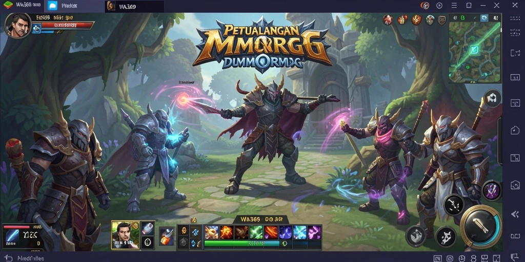 Screenshot gameplay WA369 yang menampilkan aksi seru dalam MMORPG.